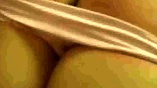 Nasty caning of Abigail's ass and twat