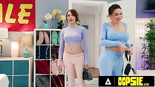 OOPSIE - Two Hot Trans Emma Rose And Ariel Demure Test A New Mattress By Fucking The Hot Vendor