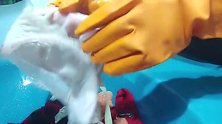 Step Sister Caught Washing Thongs - Big Tits MILF Shower Squirting Orgasm