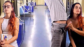 The Slut Got a Blowjob From a Stranger on the Bus in Public!
