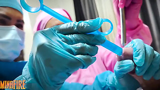 Femdom Sounding in Bondage by Dominafire