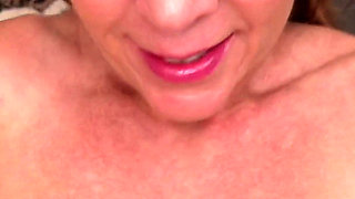 Stepmom Swallows Huge Load Then Comes Back for More on Her Big Tits!