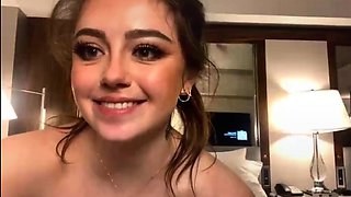 Big boob brunette masturbates on webcam