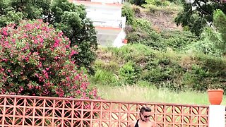 Small-Titted Brunette Amateur Blowjob by the Pool