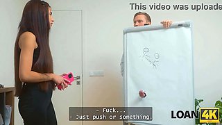 Loan4k. Tight Pussy was just leaking in this office
