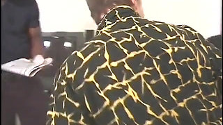 Black slut has enough meat to go round in this heavy gang bang