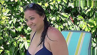 Busty French Chubby teen 18+ Ass Fucked At The Pool