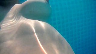 Skinny Dipping and Teasing in the Garden Pool - Amateur Teen