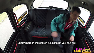 Female Fake Taxi - Cheeky Passenger Loves Drivers Tits