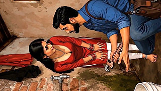 Indian Woman Secret Sex with Plumber Bathroom Cartoon Ai