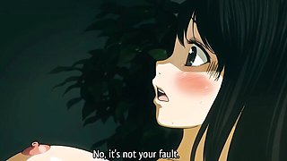 Busty ponytail anime at dinner