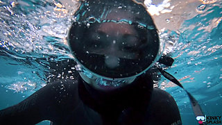 Underwater Giantess Hunts & Claims Her Tiny Prey