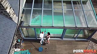 Inna Innaki Greek Babe Gives Pool Guy Blowjob Hardcore
