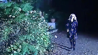 Blonde MILF in Stockings Gets Lesbian Bondage and Squirting Orgasm