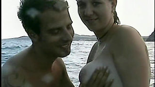 Horny Redhead Babe Fingers Pussy on Wild Beach