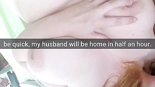 20-year-old Taken Fan Couldn’t Resist My Big Tits… Cheated with Double Cumshot