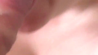Close-up Blowjob - From a Stepsister! A Throbbing Cock Cums in Her Mouth!