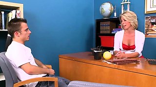 Mature school psychologist has anal sex