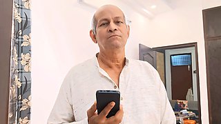 Desi old step father watches step daughter bathing and has hardcore sex and pussy sucking indian hindi video