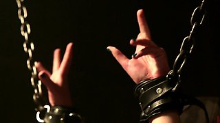 Busty Brunette Toying Pussy Fingering Ass