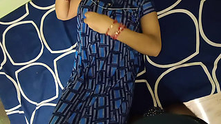 Beautiful desi village bhabhi  first honeymoon with his college lover in his bedroom.