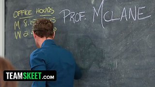 Teamskeet - hot dark haired schoolgirl gets punished