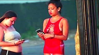 Sexy Street Hookers Strut Their Stuff