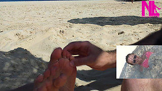 Me Being Tickled on My Feet on the Beach