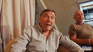 Petite Teen Wrecked by Cum-Gulping Horny Grandpas