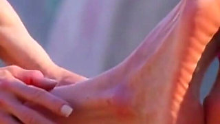 Giantess Old Granny Foot Slave Worship - Tiny Man Licking Her Giant Feet
