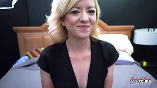 Horny Blonde Cutie Keyton Sucks A Dick And Ass And Gets Her Pussy Banged!