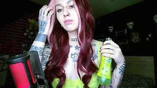 Alternative redhead drinking and burping