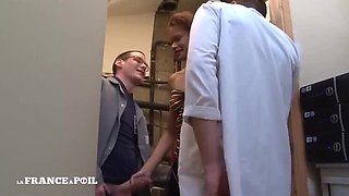 Slim Black Girl Gets Hard Double Penetration by Repair Technicians