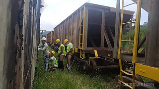 The employees went rock-hard at lunchtime, nailed their passive partner and gave him lots of milk for dessert. Part I