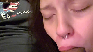 18 Year Old Sucks Her First Cock!!