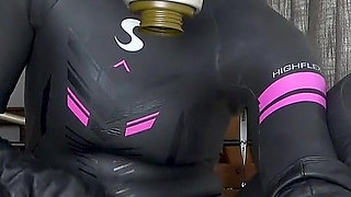 Leather Gloved Wank by Neoprene Mistress: I Cum While You Stay Denied