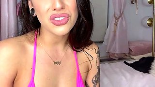 Stacked brunette goes solo toys and masturbation