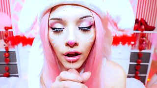 Sloppy Deepthroat BJ and Footjob in Sultry Lingerie POV