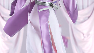 [mmd] Weak Sound Sent Bright Moon Purple Ancient Style Hanfu Big Tits Exposed Small Pussy White Tiger