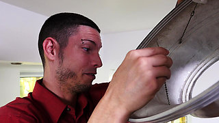 Rough sex in the kitchen for nymphomaniac Mia Pearl