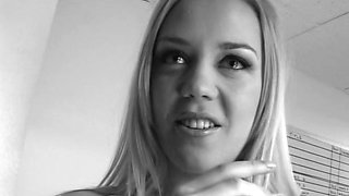 Blonde teen Sierras first erotic masturbation video