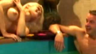 Lovely blonde babe gets her pussy licked and slammed