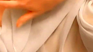 Small Pussy in a Transparent Dress Gets an Orgasm