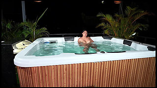 Melany Latina Fucking with Her Boyfriend's Best Friend in the Jacuzzi