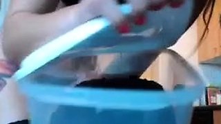 Hot amateur teen butt plug solo play