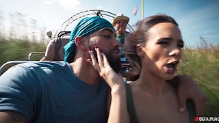 Spicy MILF exciting outdoor clip