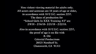 sexy teen schoolgirl rubs clit and gets nailed