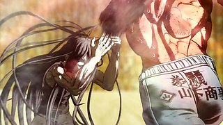 Feel the heat of a wild passionate anime chapter with vintage charm