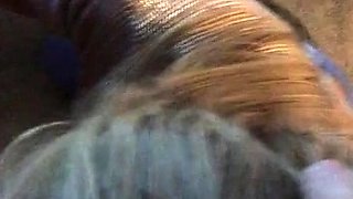 Erotic amateur girl giving blowjob and titjob in POV