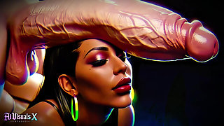 Big Boobs and Ass Ebony Goddesses - White Cock Worship Dark Asmr & Extreme Contrast (4k Ai Animated Porn)